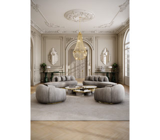 Luxury Calacatta Marble Coffee Table with Black Sculptural Base & Modern Design