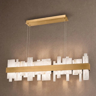 Acropolis 46in LED Linear Alabaster Chandelier