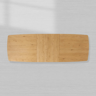 Redding Extending Dining Table in Oak Wood with Two Self-Storing Leaves