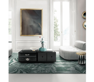 Luxury Modular Coffee Table with Geometric Design, Hidden Storage & Modern Style
