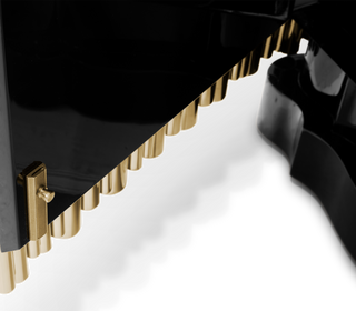 Luxury Symphony Watch Winder Safe with Gold-Plated Brass Pipes & High-Security Storage System