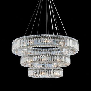 (18+26+36) Inch Round Crystal Chandelier Three Tiers Modern Chandelier for Living Room