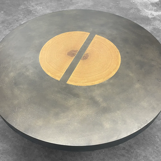 Yukas Reclaimed Acacia Wood Round Dining Table | Luxury Organic Modern Dining Room Table