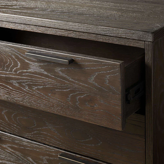 Palmer Large Wood Nightstand | 3-Drawer Bedroom Bedside Cabinet
