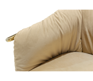 Luxury Surrealist Armchair with Gold-Plated Brass Frame, Velvet Seat & Sculptural Design