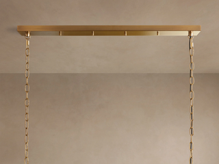 Andreas Linear Brass Glass Chandelier