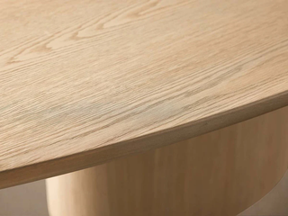 Perth Hand Sculpted Oval Oak Dining Table | Artisan Modern Solid Wood Dining Furniture