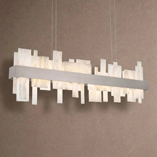 Acropolis 46in LED Linear Alabaster Chandelier
