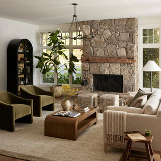 Pierre Mid-Century Modern WoodCoffee Table Sofa Center Tea Table in Oak Veneer