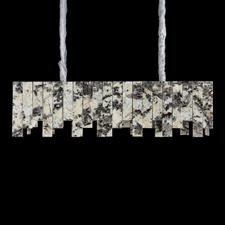 Modern Snowcrest White Luxury Marble Linear Chandelier