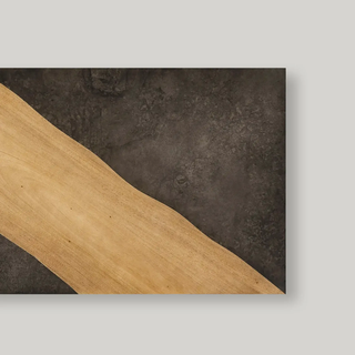 Almeria Rectangle Dining Table (Sustainable Guanacaste Wood): Modern Natural Dining Room Table