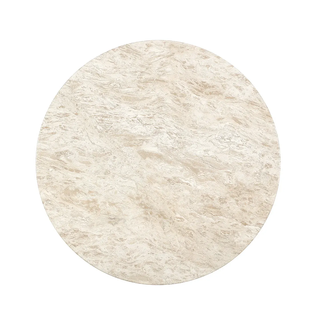 Canodi Marble Top Dining Table (Wood Fluted Base)