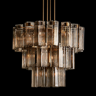Delsie 38” Round Tiered Clear Glass Chandelier XS2024-30702D38C
