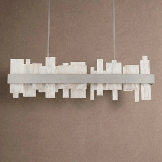 Acropolis 46in LED Linear Alabaster Chandelier