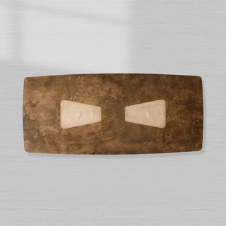 Marea Rectangle Dining Table (Guanacaste Wood Oxidized Aluminum)