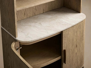 Danny Oak Wood Tall Display Hutch