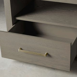 Modern Minimalist Wood Nightstand – Parsons Style Bedside Table with Storage Drawer