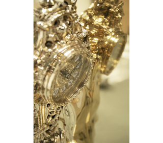 Luxury Dalí-Inspired Watch Winder Box with Surreal Sculptural Design & Gold-Plated Art Finish