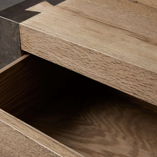 Telluride Reclaimed Mexican Oak Nightstand | 2-Drawer Bedroom Storage
