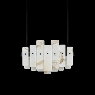 Modern Layered  Luxury Marble LED Chandelier