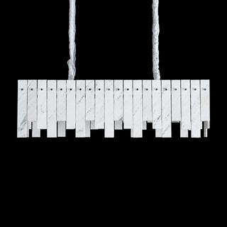 Modern Yugoslav White Luxury Stone Linear Chandelier