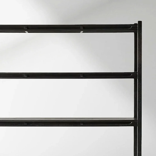 Brock Dark Twilight Finish Bookcase - Solid Ash Wood Mid-Century Modern Storage