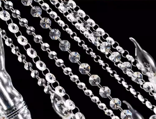 30 Lights Big Glass Chandelier for Foyer 47"W   61" H