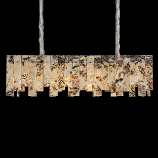 Modern Snowcrest White Luxury Marble Linear Chandelier