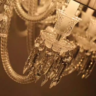 Duplicated 24 Lights Paris Clear Baccarat Crystal Lighting Chandelier