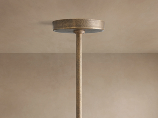 Modern Textured Cast Brass Round Chandelier