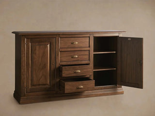 Tuscany Old World Vintage Poplar Wood Buffet Table Sideboard