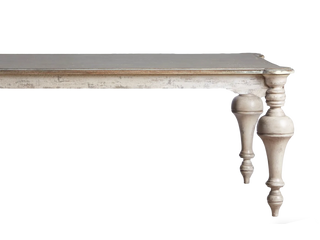 Alessia Bellarte Solid Wood Dining Table – Hand-Painted Italian Artisan Design