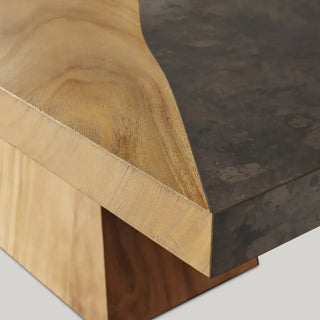 Almeria Rectangle Dining Table (Sustainable Guanacaste Wood): Modern Natural Dining Room Table