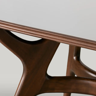 Ambra Modern Rectangle Dining Table (Inset Glass Top): Sleek Minimalist Dining Room Table