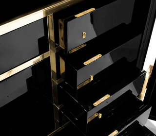 Luxury Collectible Vault Safe with Gold-Plated Finish & Secret Dial Lock System
