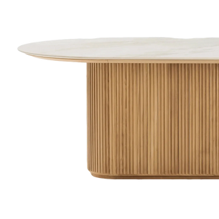 Beaumont Sustainable Grade-A Teak Outdoor Dining Table | Sintered Stone Top Patio Furniture