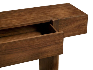 Callan Rustic Solid Walnut Console - Modern Entryway Hallway Table