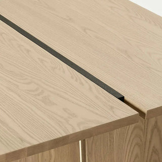 Carlisy Rectangle Dining Table (Ash Wood Planks)