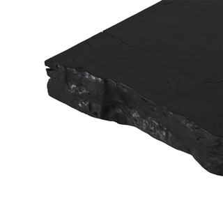 Nobu Wood Rectangular Coffee Table Sofa Center Tea Table Burnt Noir Finish