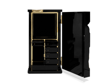 Luxury Collectible Vault Safe with Gold-Plated Finish & Secret Dial Lock System