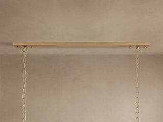 French Art Deco K9 Crystal Rectangular Chandelier detail