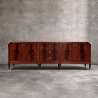 Frances Vintage Figured Mahogany Wood Sideboard