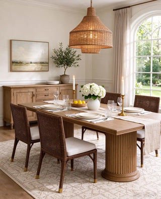 Natural Oak Rectangular Dining Table, 108" or 120"