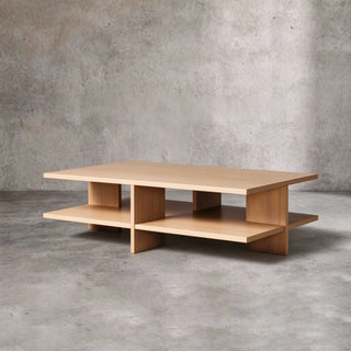 Arte Rectangular Coffee Table | White Oak Wood