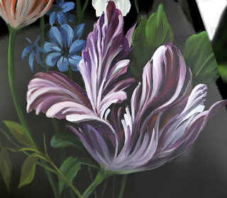 Floral Hand Oil Painted Limited Edition Decorative Stool