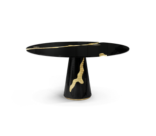 Lapiaz Black Lacquer Dining Table