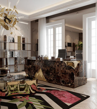 Lapiaz Karst Stone Marble Luxury Executive Desk