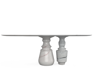 Pietra Oval Classic Estremoz Marble Dining Table