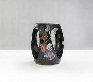 Floral Hand Oil Painted Limited Edition Decorative Stool