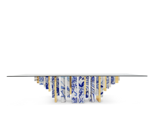 Heritage Dining Table with Azulejo-Inspired